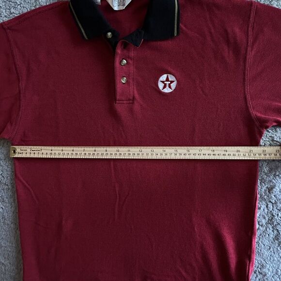VTG Texaco Polo Shirt Mens Large Petroliana Gas Work Wear Casual Retro Logo - Picture 8 of 16